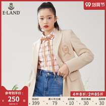 ELAND clothes love 2021 spring new academic style design sense fit gun collar suit jacket woman