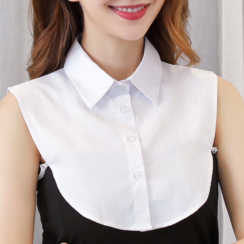 秋と冬のフェイクカラー女性の多用途フェイクカラーシャツ装飾襟白黒フェイクカラーシャツの襟韓国スタイルのセーターの襟