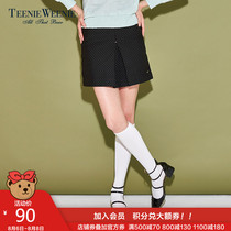 TeenieWeenie bear summer dress women's pleated polka dot zipper skirt skirt TTWH72391Q