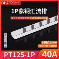 CHAER Carl PT125-1P 40A copper bus C45 circuit breaker non-standard wiring strip custom size