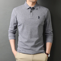 Mens long sleeve T-shirt Paul polo shirt high-end cotton 2021 Spring and Autumn new business casual mens lapels