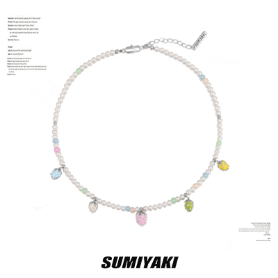 taobao agent Sumiyaki Original Strawberry Series Pearl Sweet cool dopamine necklace