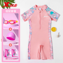 Special foot childrens swimsuit girls swimsuit 2023 new professional sun - dry suit