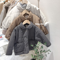 Korean childrens clothing childrens cotton coat boys and girls warm leisure cotton-padded jacket 2020 autumn and winter baby