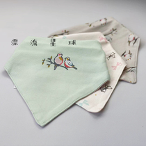 Outlet Uk Cartoon Combed Cotton Water Absorption Good Baby Cute Spat Towel Pure Cotton Triangular Towel Foreign Trade Tail