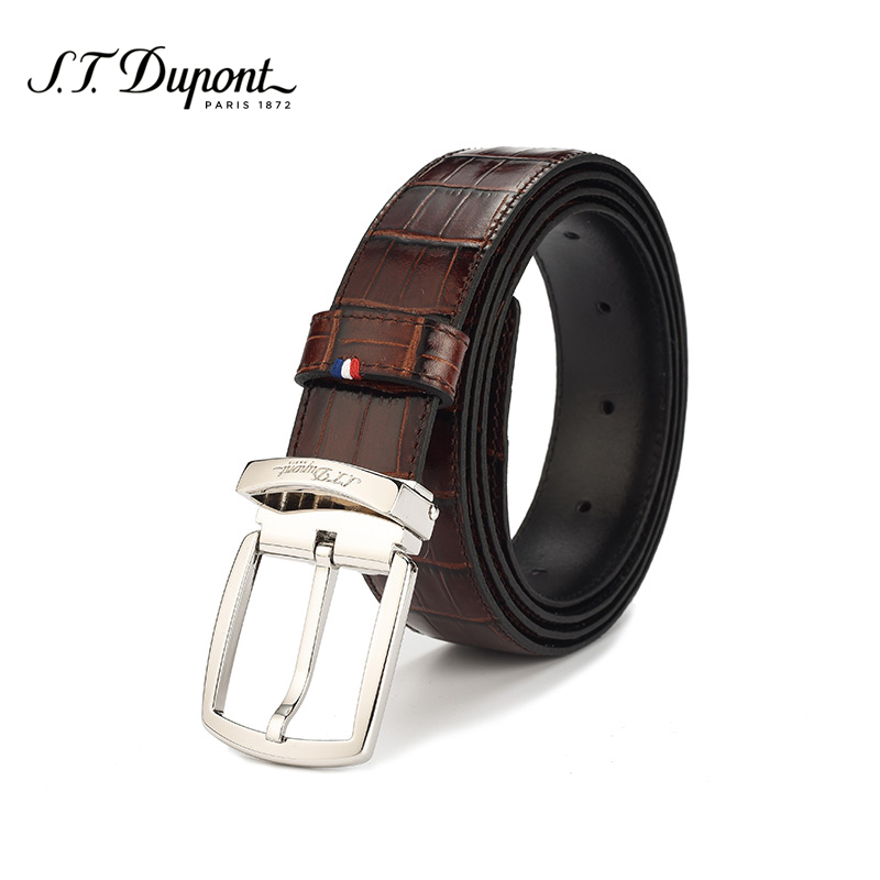 S.T.Dupont/法国都彭简约商务风针扣皮带男士腰带8200152