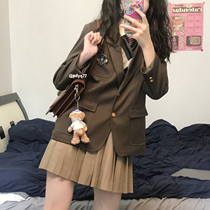 (Ikeda) Original JK blazer female Japanese Department genuine uniform dress College brown suit Professional Suit