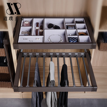 Telescopic wardrobe trouser rack multifunctional drawer type Baobao household storage cabinet push-pull jewelry box