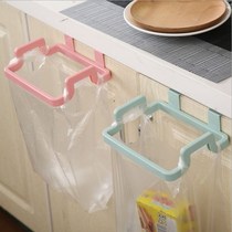 Kitchen garbage bag storage rack Hanging bracket hole-free wall-mounted cabinet door garbage classification plastic bag shelf