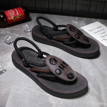 European station mens shoes 2022 new trends Summer Korean version personality creativity outdoor wearing slippers sandals sandals sandals