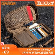 Outstanding tactical passport bag hanging neck wallet card bag outdoor travel leisure multi-function certificate storage bag satchel bag