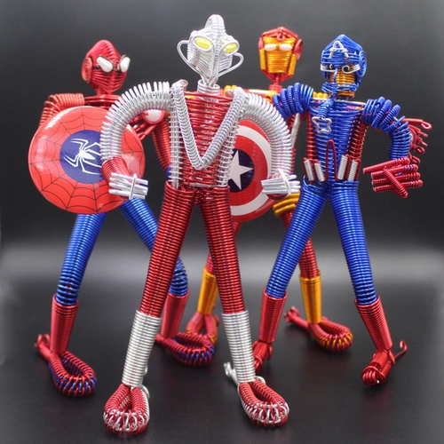 Ultra, плетеный Ультрамен Тига, мультяшная игрушка, «сделай сам», Человек-паук, капитан Америка