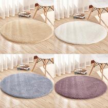 Simple modern padded lamb cashmere round carpet hanging basket rocking chair seat cushion carpet washable spot