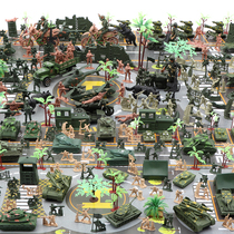 World War II small soldier set sandbox children puzzle soldier nostalgic soldier military model War toy