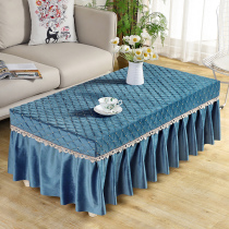 Tea table cloth cover fabric full package tea table cover rectangular living room household simple dining table dust pad TV cabinet