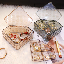 Jewelry storage box portable earrings display Shelf Large Capacity Split earring stud jewelry box ring ins jewelry box