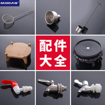 Funnel stainless steel wine leak oil leak water leak bottle base oil pot plug funnel oil pot leak filter spoon faucet