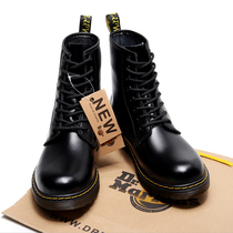 Couple dr Martin boots male and female spring 1460 black plus suede high help locomotive boots genuine leather tooling short boots Inlenwind