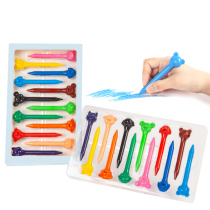 Students 12-color animal modeling crayon children do not touch the hand brush art watercolor pen painting baby oil painting stick