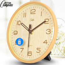 Kangba silent clock holder dual-purpose clock modern simple wall clock office bedroom quartz clock small counter clock