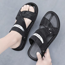 Vietnam sandals mens 2022 Summer new exterior wearing non-slip deodorant cool towed sand beach Driving dual-use sports slippers