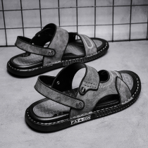 Sandals mens summer breathable 2022 New wave Driving outdoor dual-use non-slip outside wearing beach mens slippers