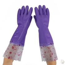 E 808-5 flannel warm household gloves washing dishes plus velvet thickening lengthy cleaning 5 pairs from Jiangsu Zhejiang and Shanghai