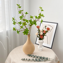 Nordic style Japanese hanging clock plant simulation horse drunk wood fake flower bionic fake green plant decoration living room desktop decoration