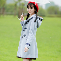 Special 2020 winter dress girl Korean autumn and winter College wind woolen coat junior high school students long woolen coat