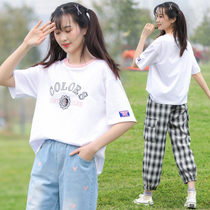 Junior high school students Summer Girls suit high school girls fashion girls teenagers Summer Sports Net Red 13 years old 15