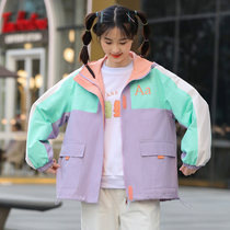 2021 Spring and Autumn Workers Baseball Clothes Coats Girls High School Junior High School Students Spring Jacket Korean Loose Trench Coats
