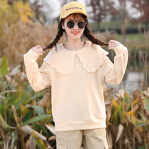 Girl autumn dress college style junior high school students loose clothes High School students T-shirt tide high school autumn coat doll collar