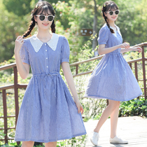 Girl skirt 2020 new summer junior high school students summer striped princess dress summer shirt style dress