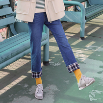 Meteor Love 2020 Spring and Autumn new girl spring junior high school students Korean casual jeans College Style Female