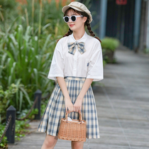 Genuine jk uniform skirt set full set of Japanese womens clothing college style high school junior high school students summer uniform