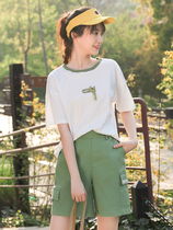 2020 new summer T-shirt high school students loose Korean version of Joker junior high school students cotton summer short sleeve shirt