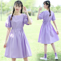 Girl dress junior high school student long dress academic style 15 years old high school girl summer dress 13 years old sweet princess skirt