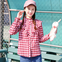 Girl autumn 2020 Spring Autumn shirt new junior high school students Korean casual shirt college style middle school students top