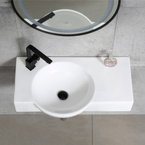 Wall type washbasin ceramic hanging basin large wash basin bathroom integrated wash basin balcony basin triangle Basin