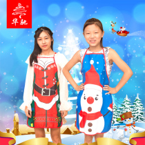 Huachi 2020 new Santa apron Christmas decorations Christmas apron cute print