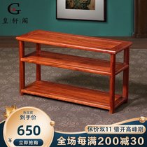 Mahogany furniture hedgehog red sandalwood shoe stool door shoe rack Chinese porch Rosewood solid wood shoe stool long bench