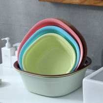 Household fall-resistant padded washbasin plastic baby children wash face small basin round laundry kitchen wash basin women's private parts