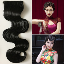 Ancient costume big wave wig Republic of China shape corrugated bangs old Shanghai retro cheongsam hand push corrugated bangs hair piece