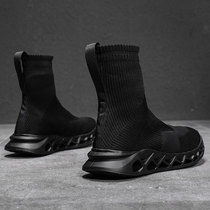 Male Shoes Spring Summer Tide Shoes High Bunch Shoes Hip Hop New Breathable Shoes Han Edition Men Sports Casual Socks Shoes Men