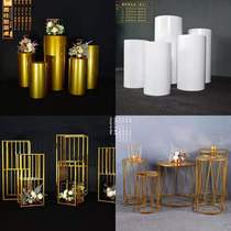 New cylindrical white dessert table Foreign Trade single product three-piece set five-piece dessert table ornaments arch wedding table