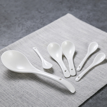 Pure White Bone China spoon coffee small spoon spoon creative ceramic hotel household eating spoon spoon seasoning spoon