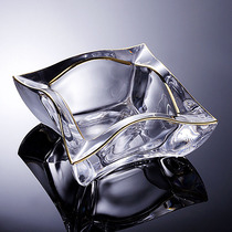 Creative office living room hotel personality ashtray trend multifunctional crystal transparent fashion glass ashtray