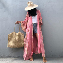 Loose meat cover large size beach coat sunscreen robe Seaside vacation bikini Swimsuit outside with shawl blouse skirt