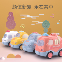 Childrens toy car Boy back force car inertia fire engineering vehicle 1-2-3 year Treasure toy set Girl