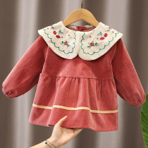 Baby gown autumn and winter baby eating waterproof cotton bib childrens anti-dressing children female treasure wearing foreign gas